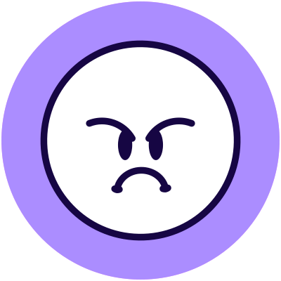 Иконка грустного смайлика