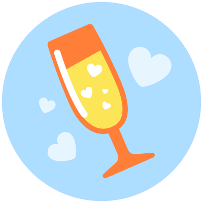 Романтический адвент: 24 лёгких способа порадовать себя и партнёра в декабре 3 Иконка бокала с шампанским